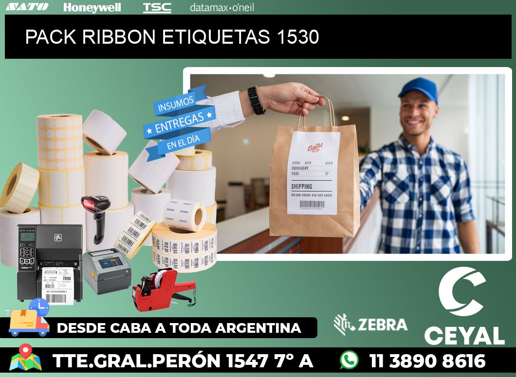 PACK RIBBON ETIQUETAS 1530