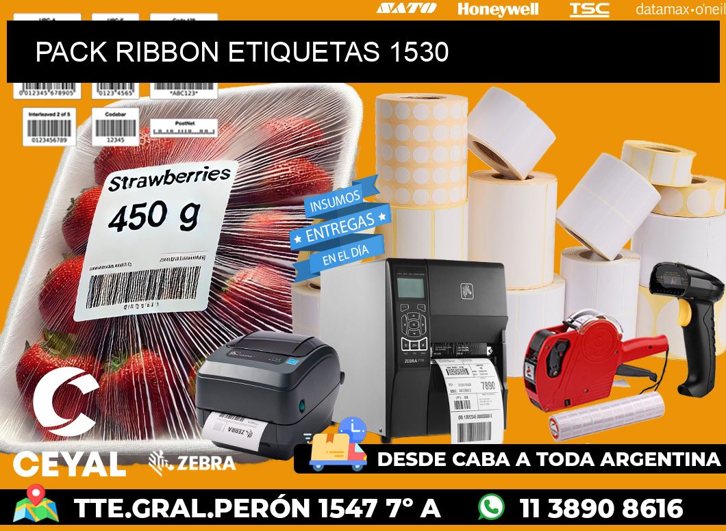 PACK RIBBON ETIQUETAS 1530