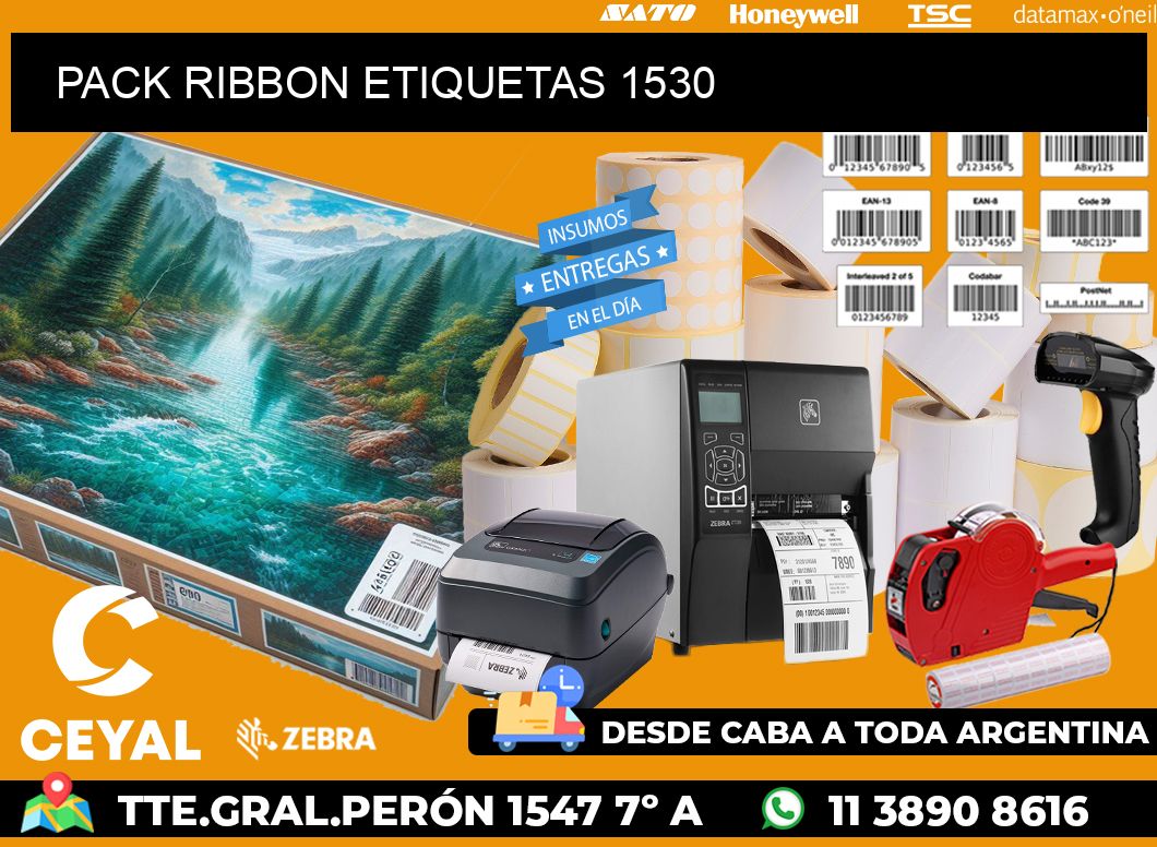 PACK RIBBON ETIQUETAS 1530