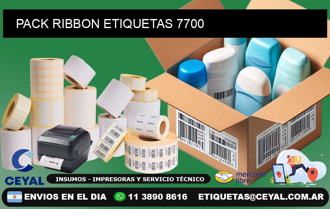 PACK RIBBON ETIQUETAS 7700