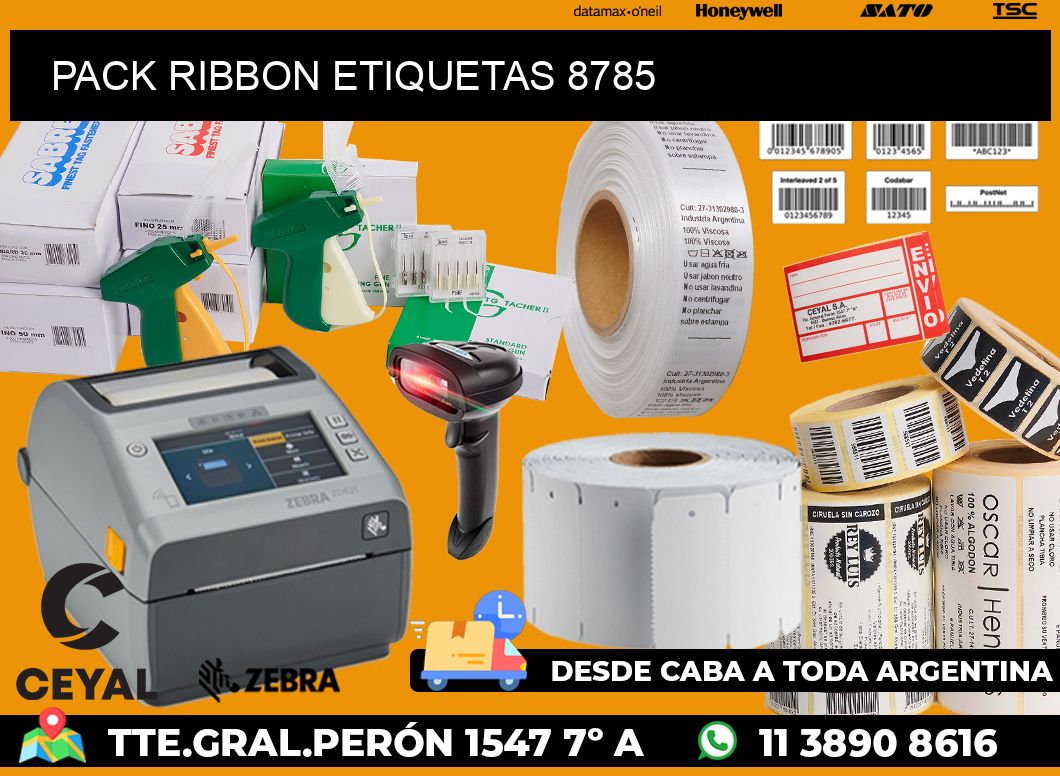 PACK RIBBON ETIQUETAS 8785