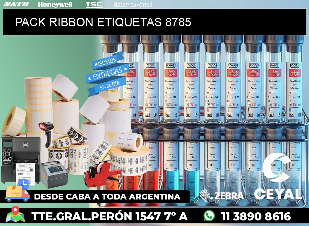 PACK RIBBON ETIQUETAS 8785