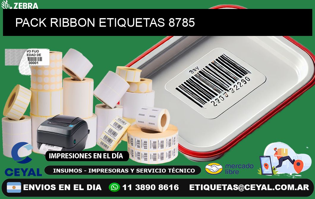 PACK RIBBON ETIQUETAS 8785