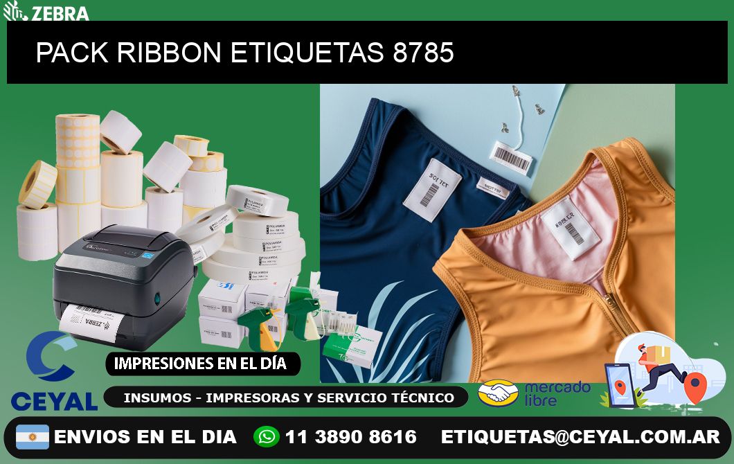 PACK RIBBON ETIQUETAS 8785