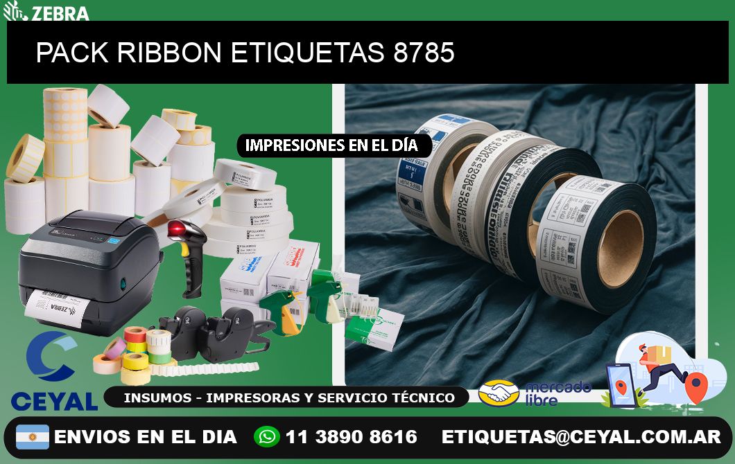 PACK RIBBON ETIQUETAS 8785