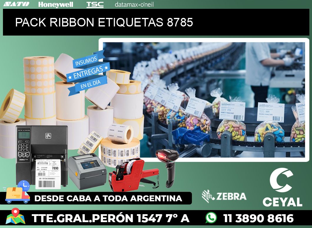 PACK RIBBON ETIQUETAS 8785