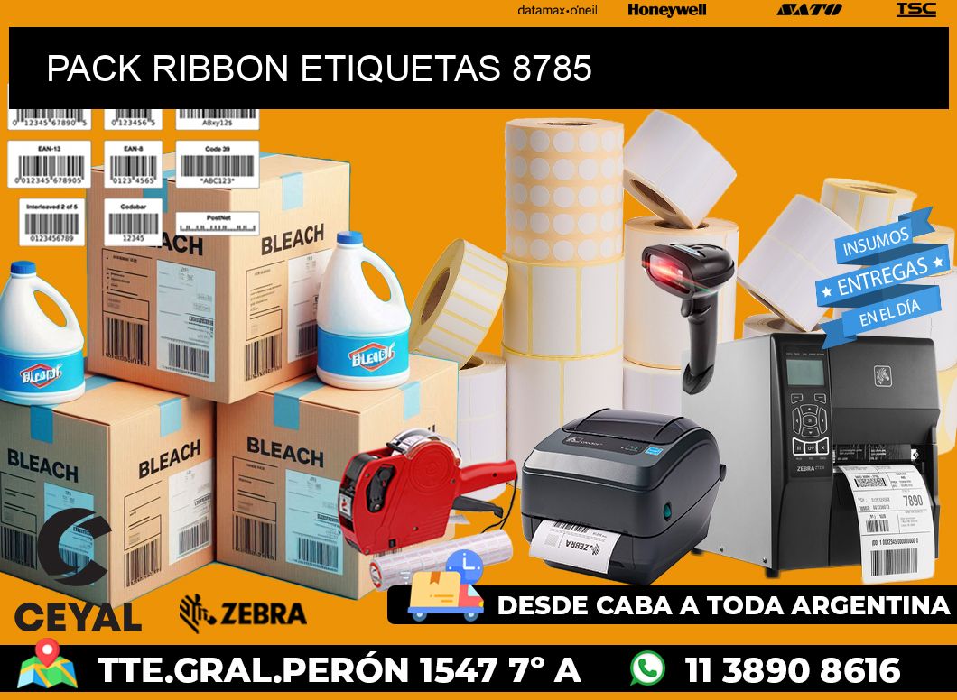 PACK RIBBON ETIQUETAS 8785