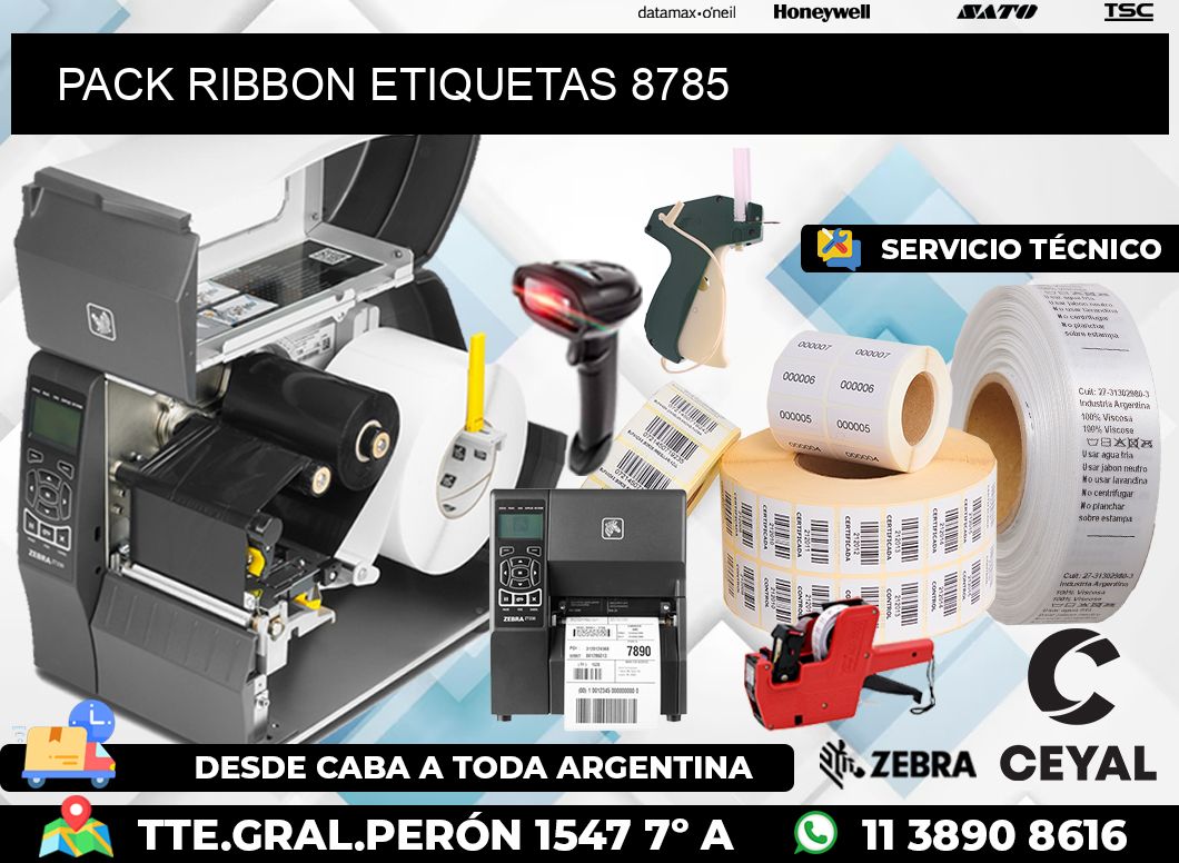 PACK RIBBON ETIQUETAS 8785