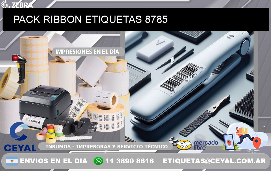 PACK RIBBON ETIQUETAS 8785