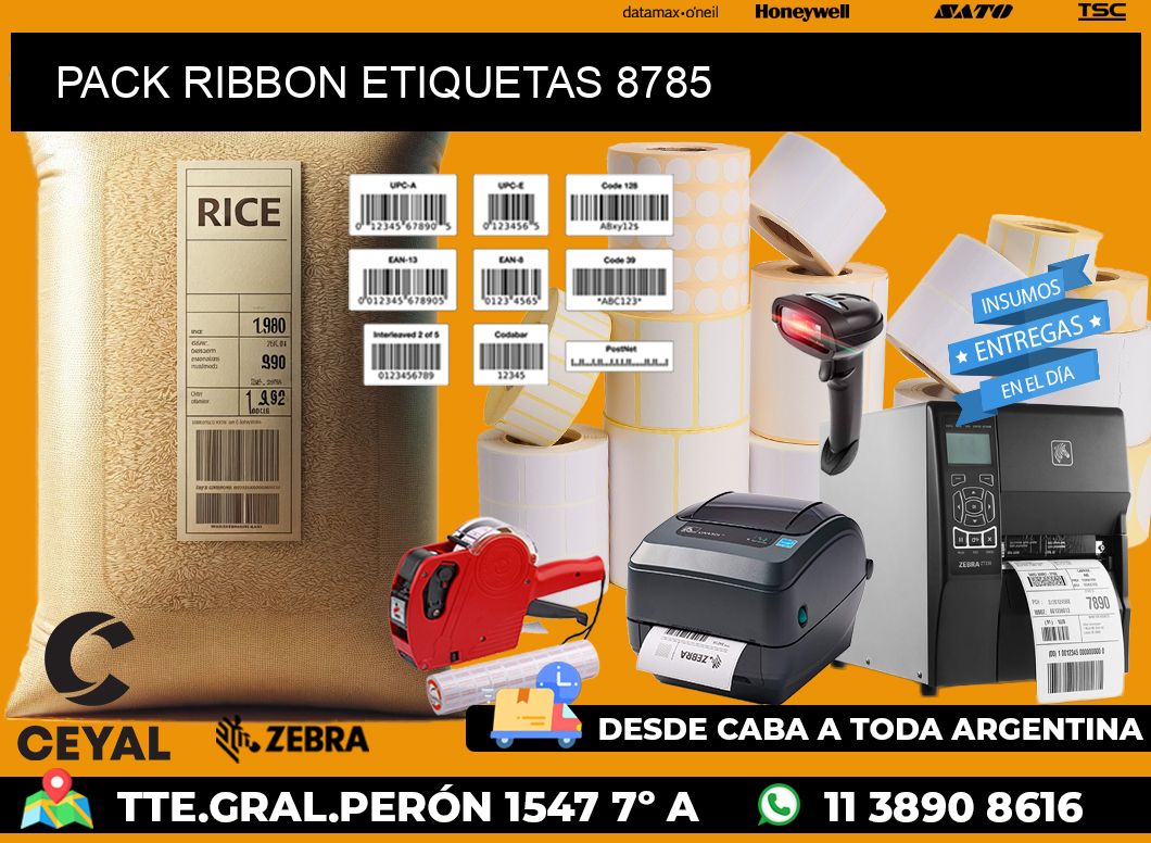 PACK RIBBON ETIQUETAS 8785