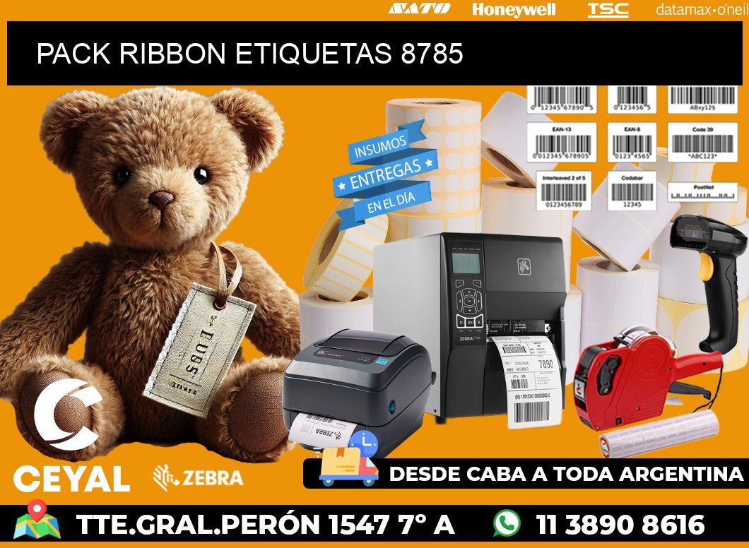 PACK RIBBON ETIQUETAS 8785