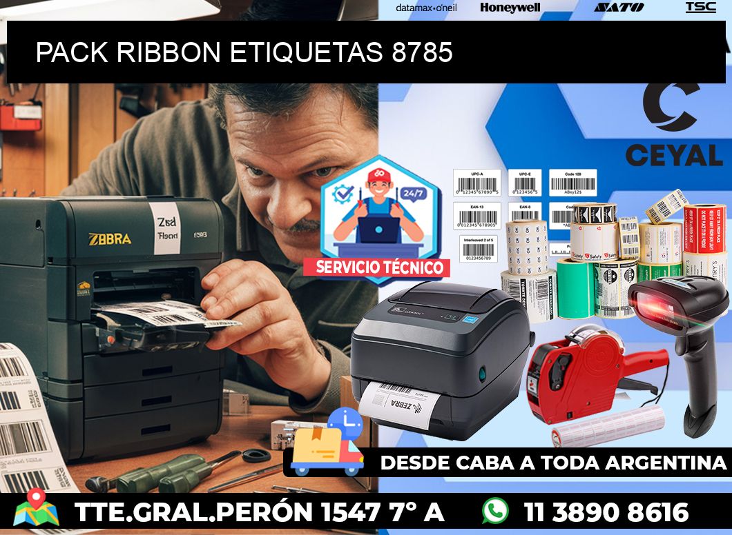 PACK RIBBON ETIQUETAS 8785