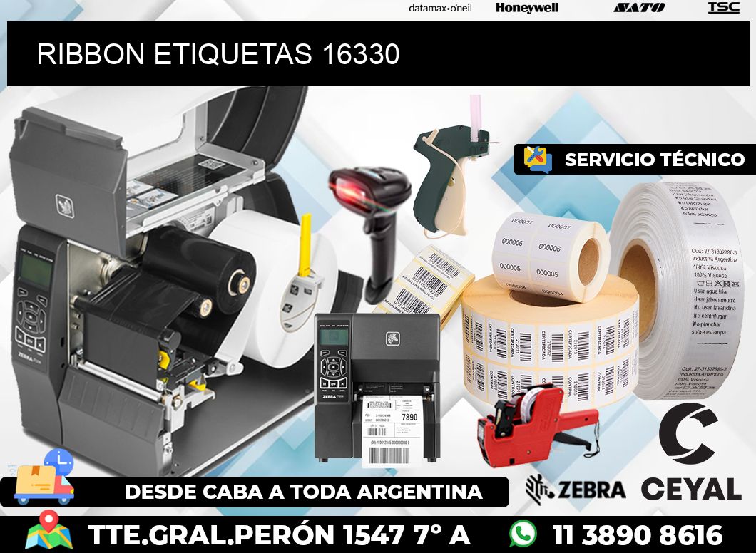 RIBBON ETIQUETAS 16330