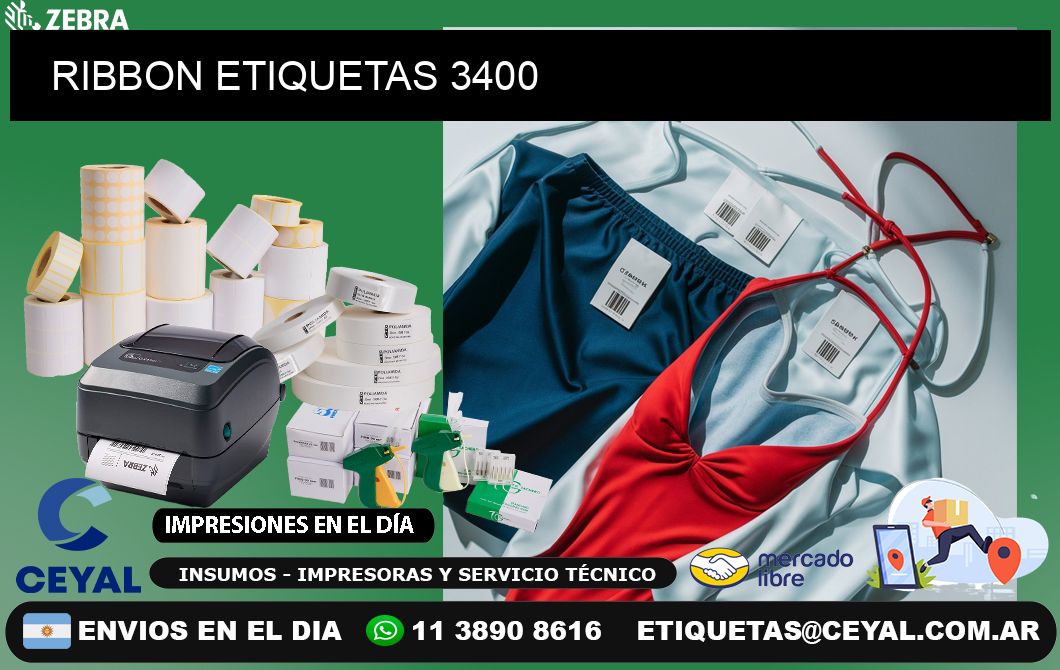RIBBON ETIQUETAS 3400
