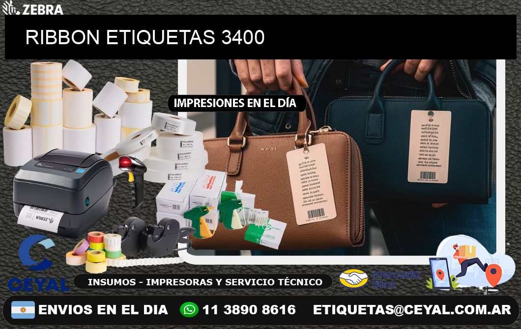 RIBBON ETIQUETAS 3400
