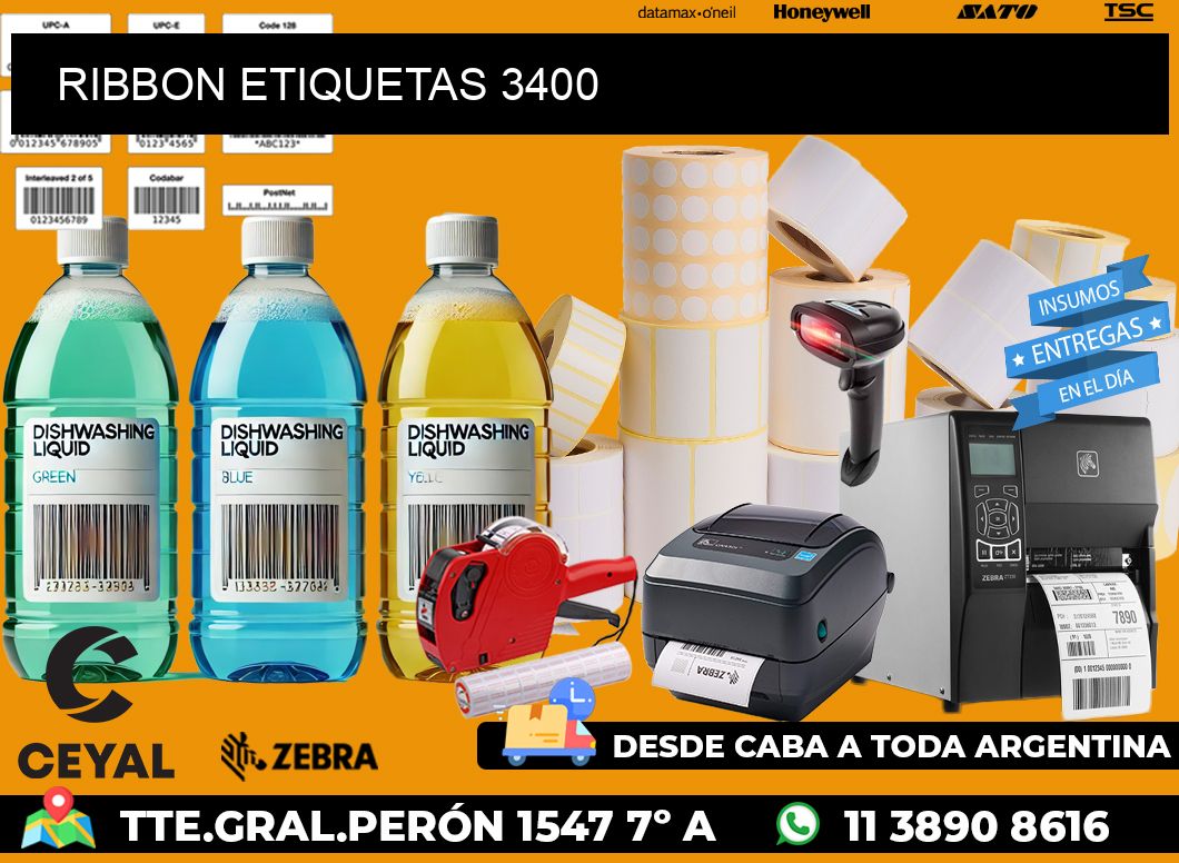 RIBBON ETIQUETAS 3400