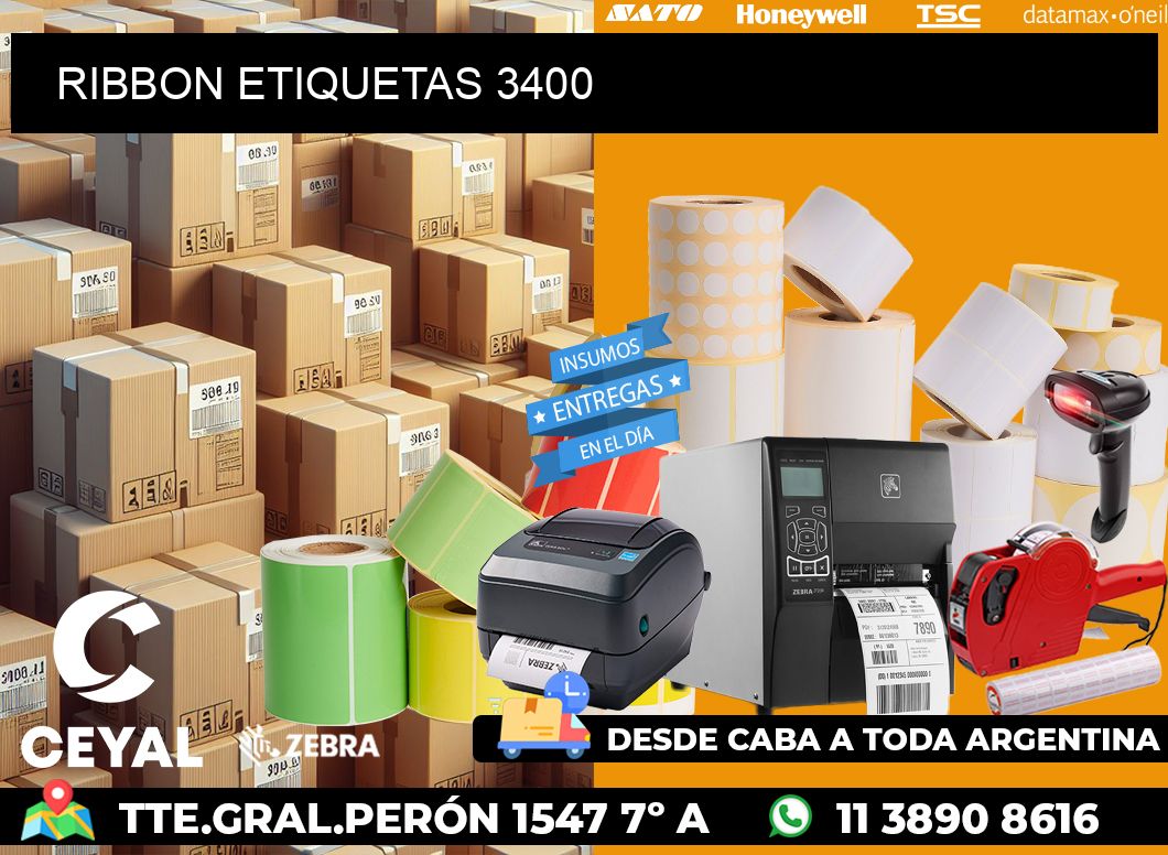 RIBBON ETIQUETAS 3400