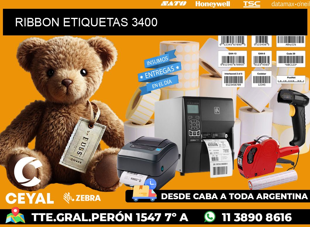 RIBBON ETIQUETAS 3400