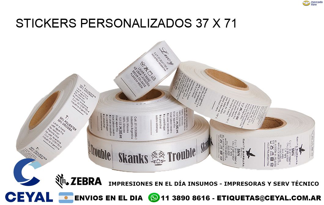 STICKERS PERSONALIZADOS 37 x 71