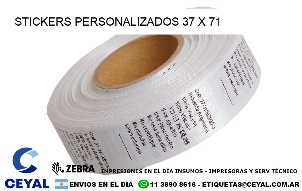 STICKERS PERSONALIZADOS 37 x 71