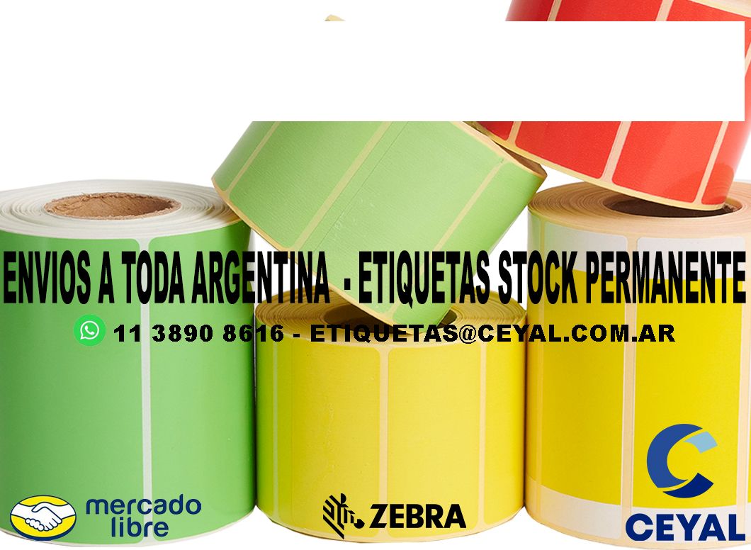 50 ETIQUETAS DE PAPEL TERMICO 25 x 42 x200 UNIDADES