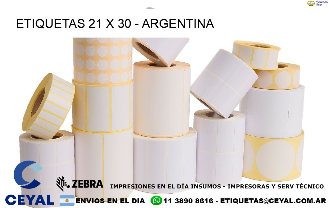 ETIQUETAS 21 x 30 - ARGENTINA