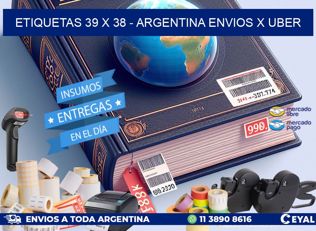 ETIQUETAS 39 x 38 - ARGENTINA ENVIOS X UBER