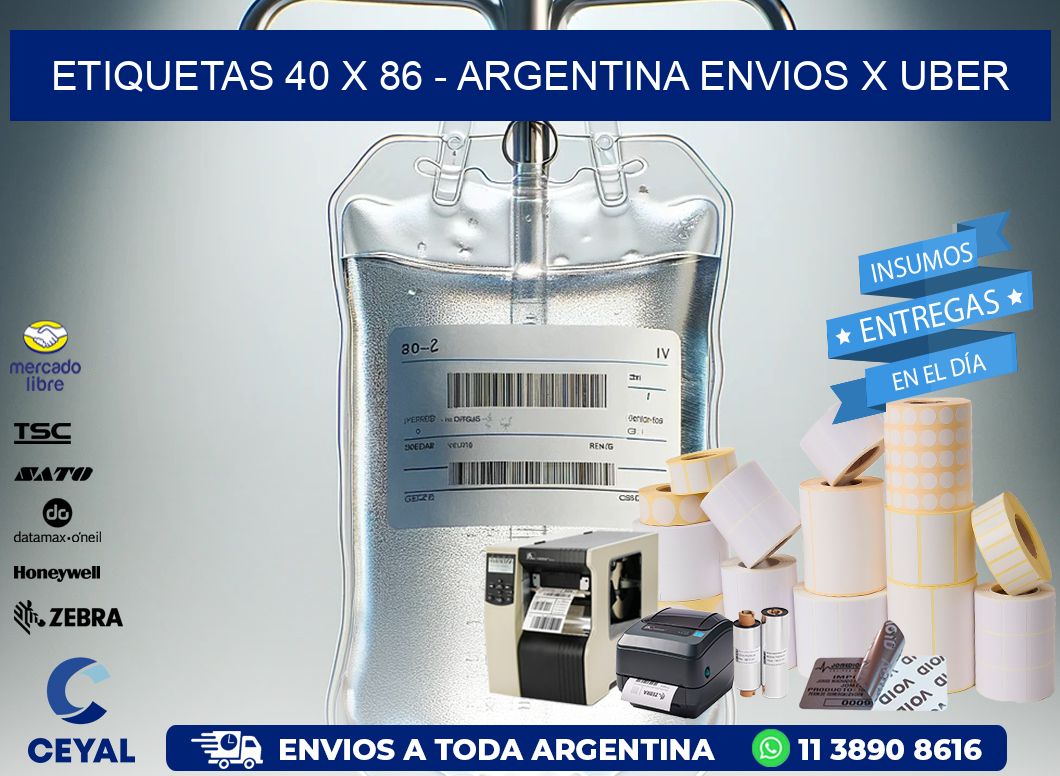 ETIQUETAS 40 x 86 – ARGENTINA ENVIOS X UBER