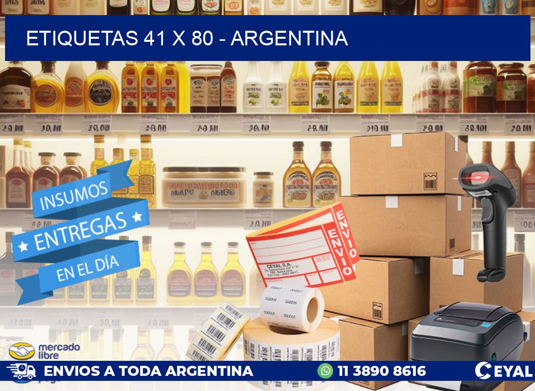 ETIQUETAS 41 x 80 - ARGENTINA