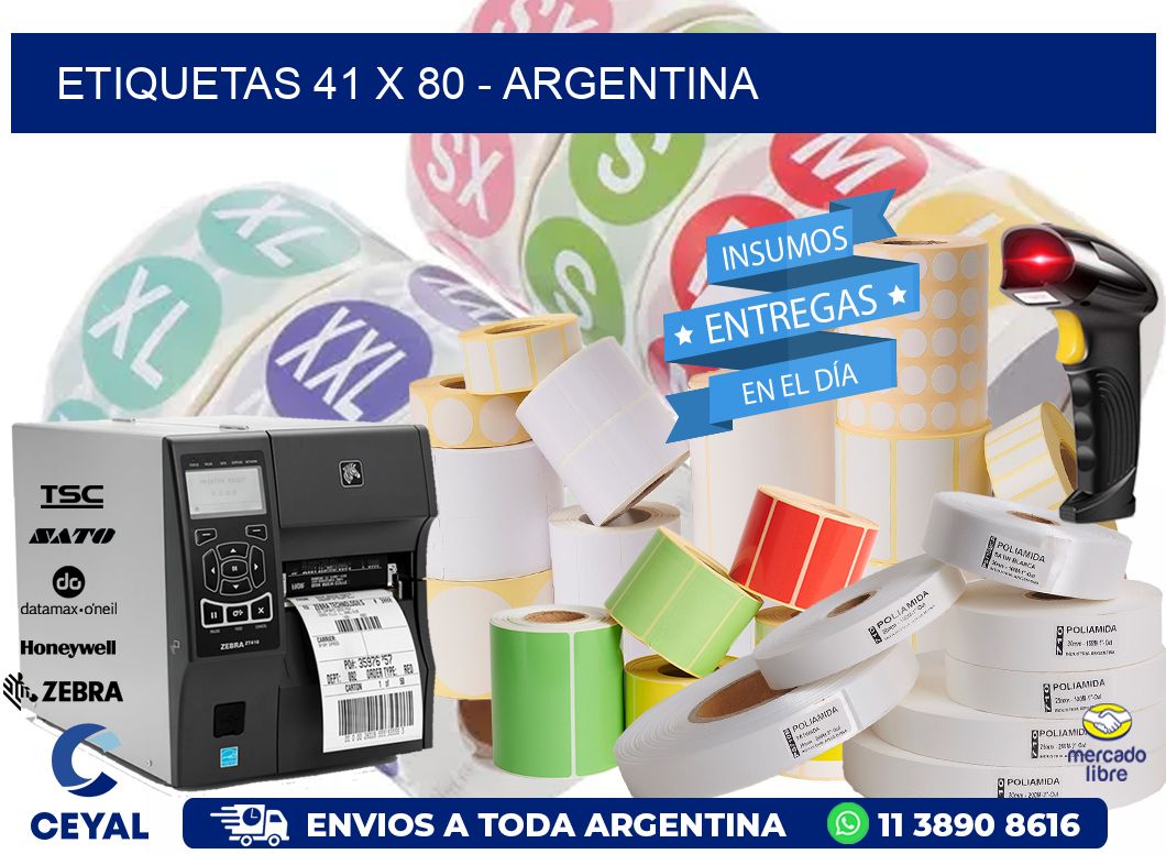 ETIQUETAS 41 x 80 - ARGENTINA