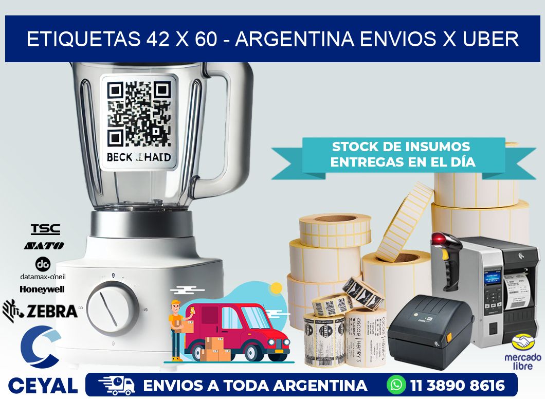 ETIQUETAS 42 x 60 – ARGENTINA ENVIOS X UBER