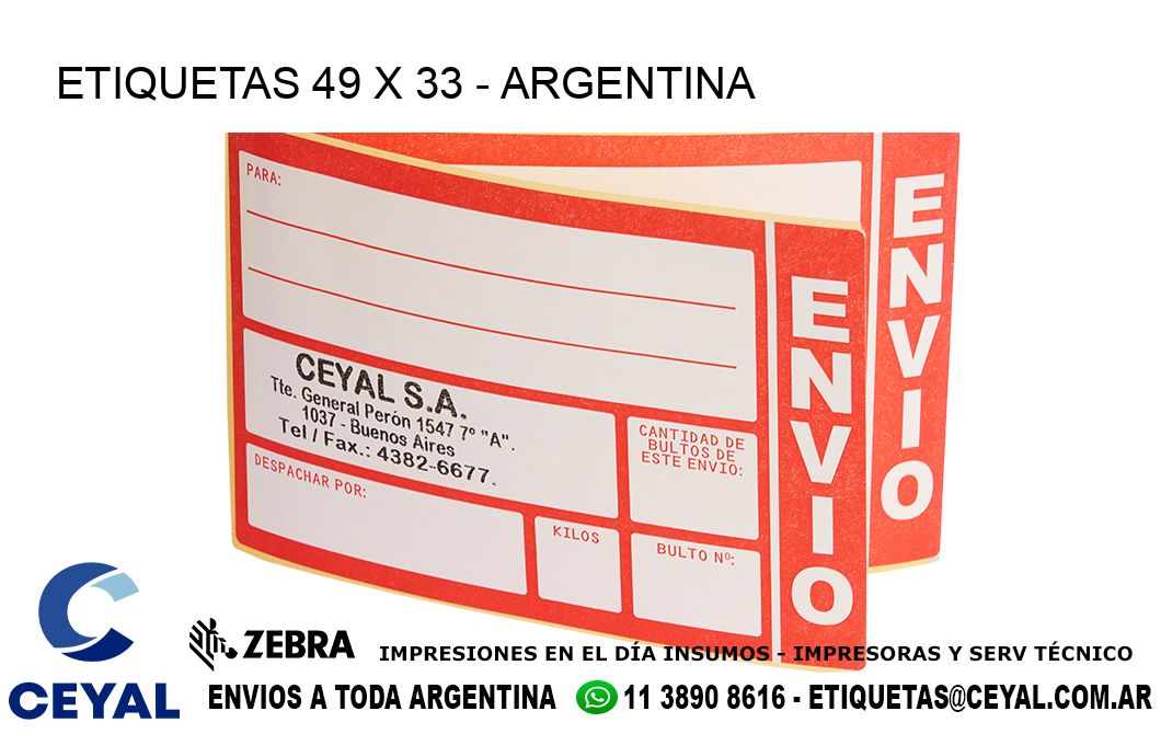 ETIQUETAS 49 x 33 - ARGENTINA