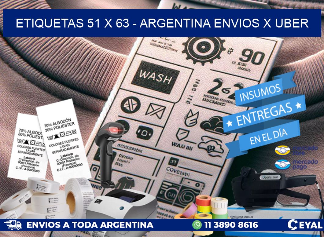 ETIQUETAS 51 x 63 – ARGENTINA ENVIOS X UBER