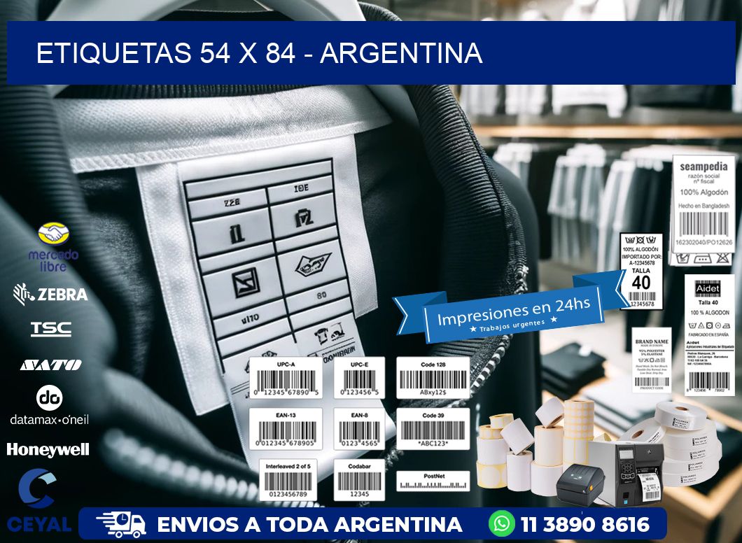 ETIQUETAS 54 x 84 - ARGENTINA