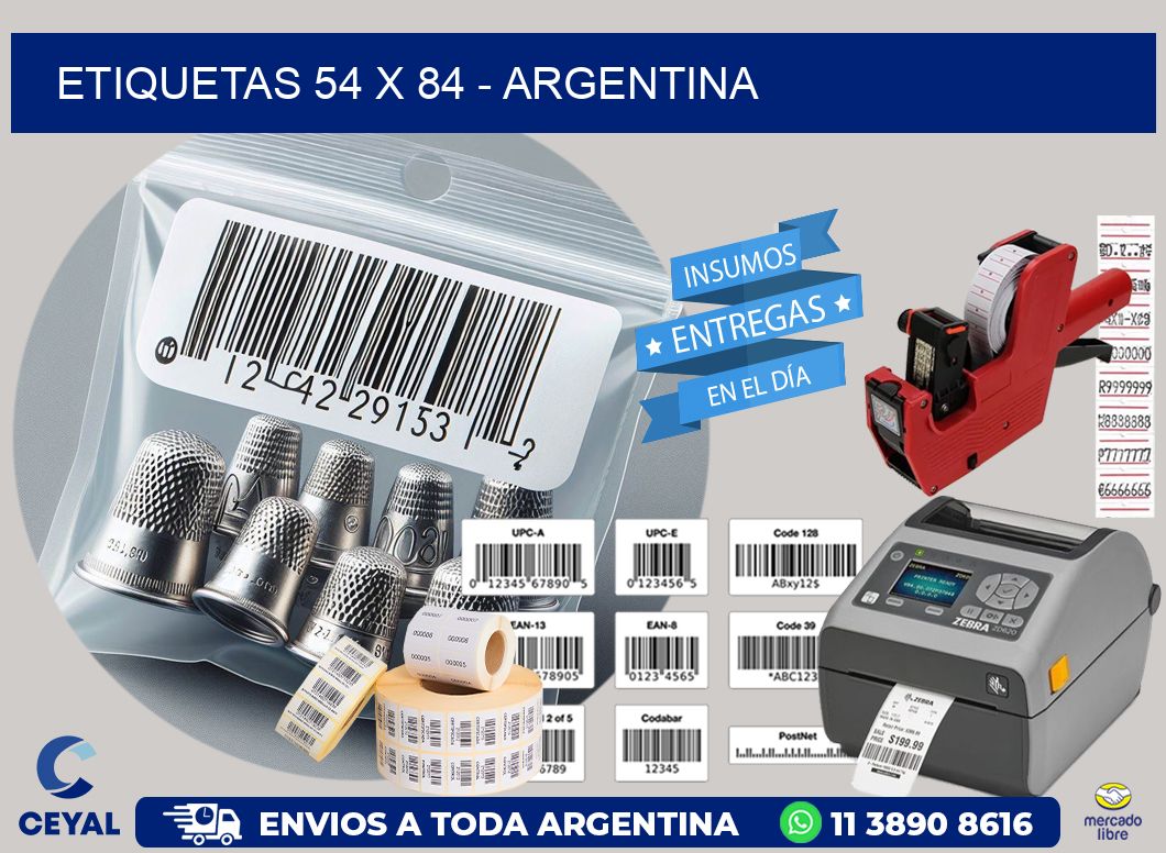 ETIQUETAS 54 x 84 - ARGENTINA