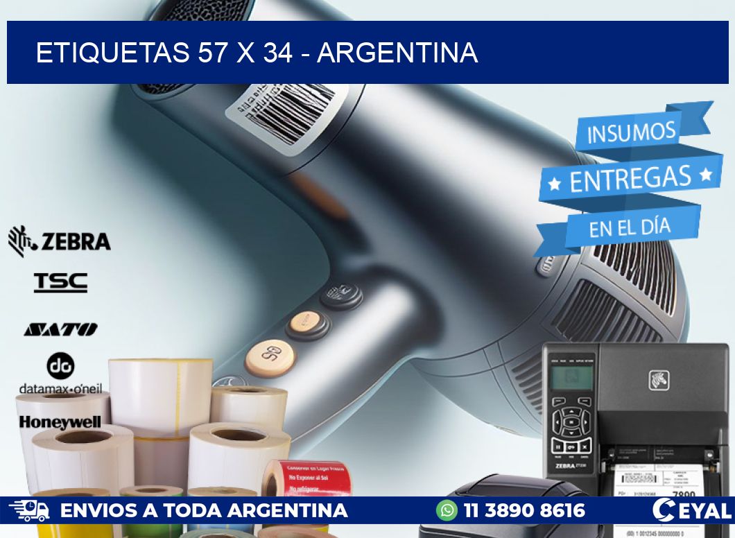 ETIQUETAS 57 x 34 - ARGENTINA