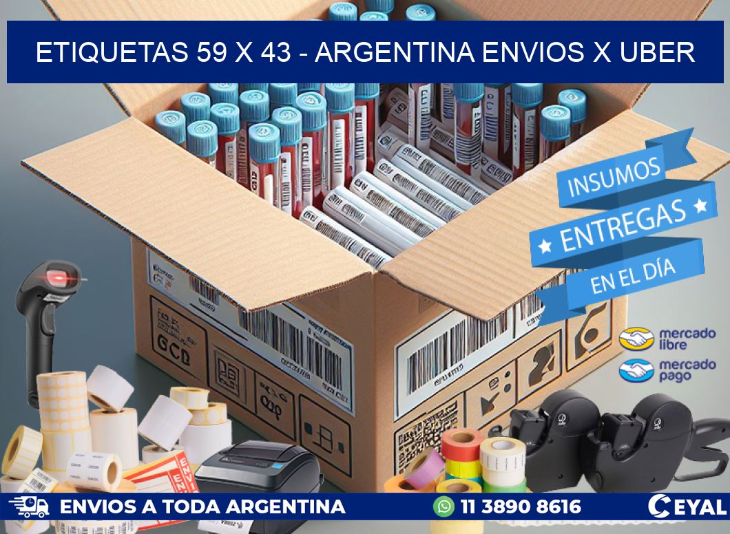 ETIQUETAS 59 x 43 - ARGENTINA ENVIOS X UBER