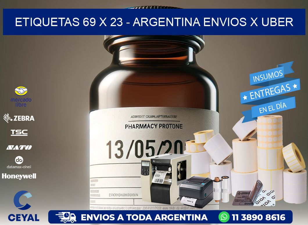 ETIQUETAS 69 x 23 – ARGENTINA ENVIOS X UBER