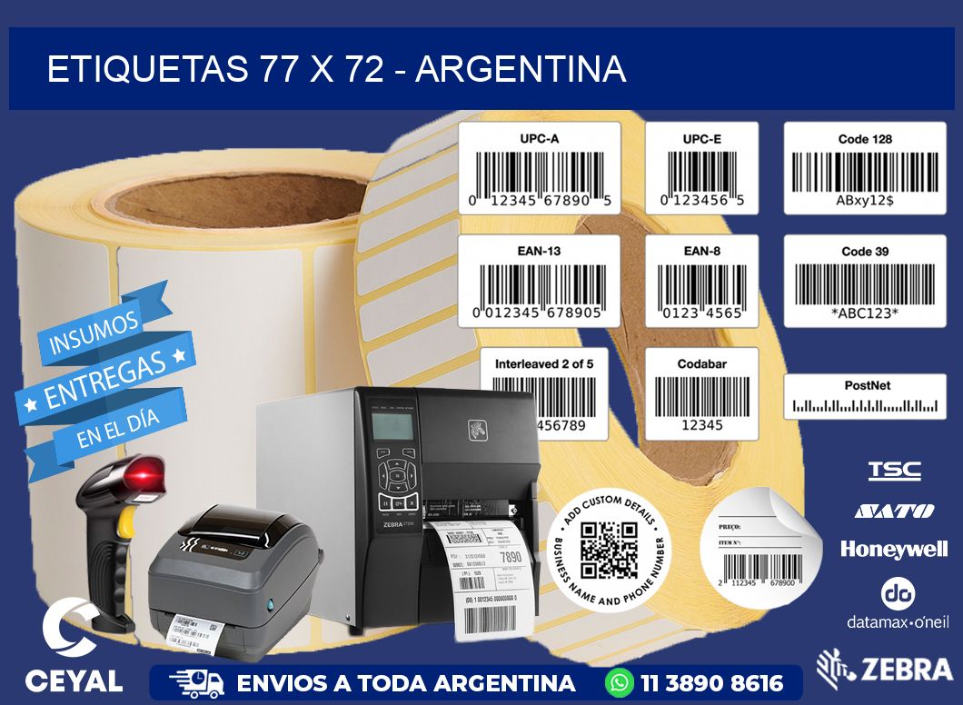 ETIQUETAS 77 x 72 - ARGENTINA