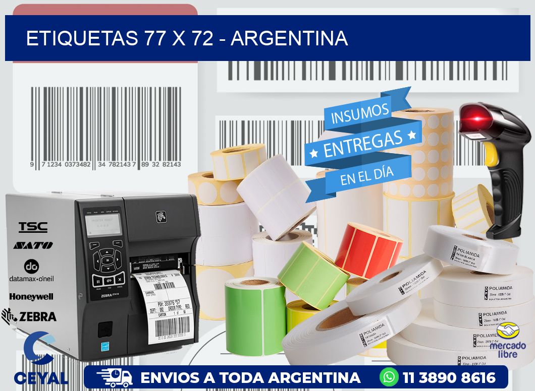 ETIQUETAS 77 x 72 - ARGENTINA