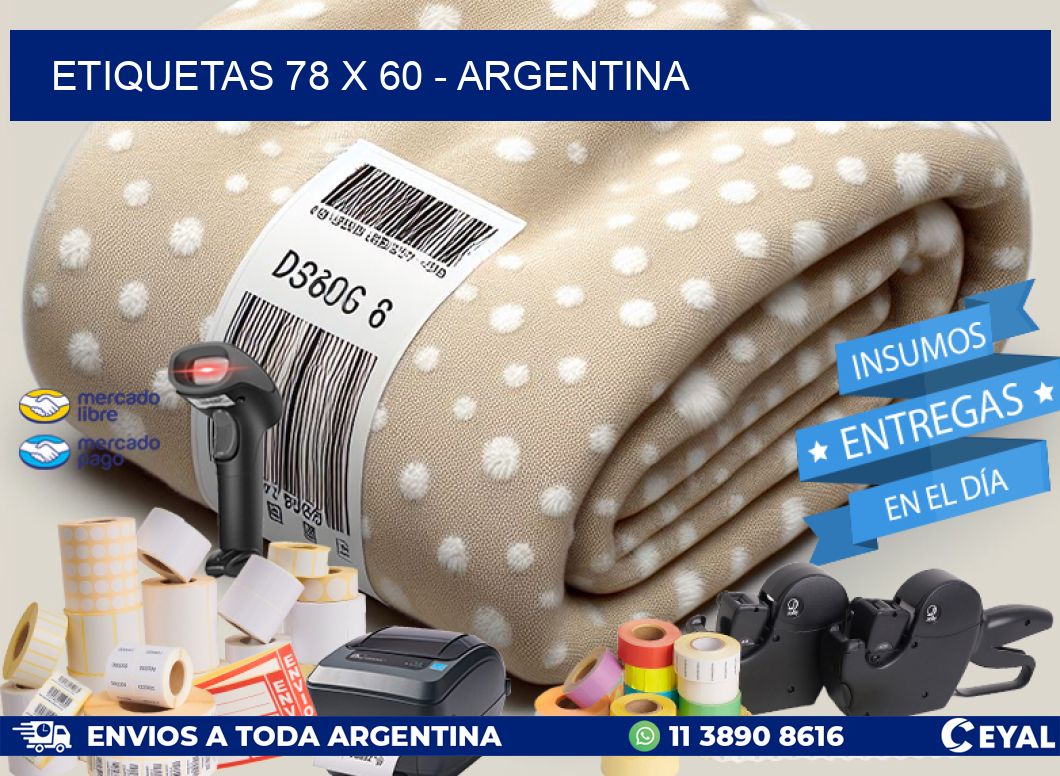 ETIQUETAS 78 x 60 - ARGENTINA