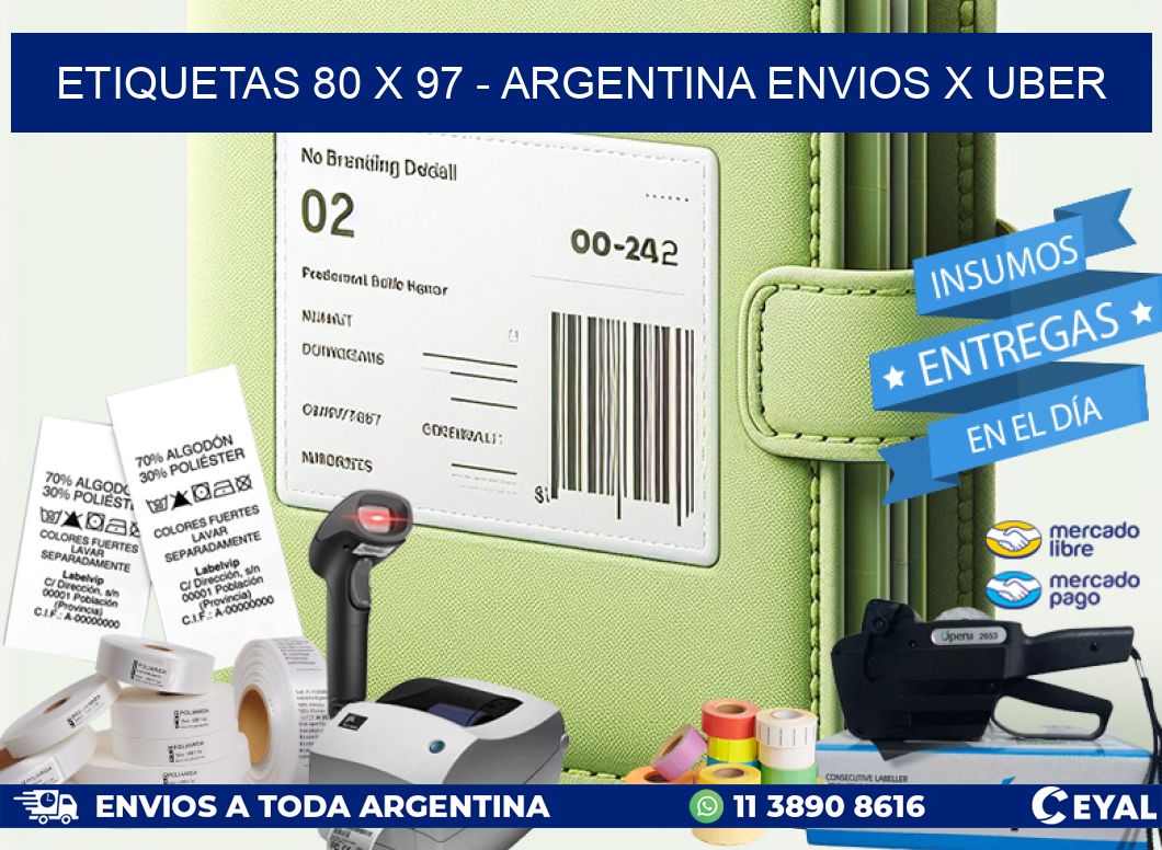 ETIQUETAS 80 x 97 – ARGENTINA ENVIOS X UBER