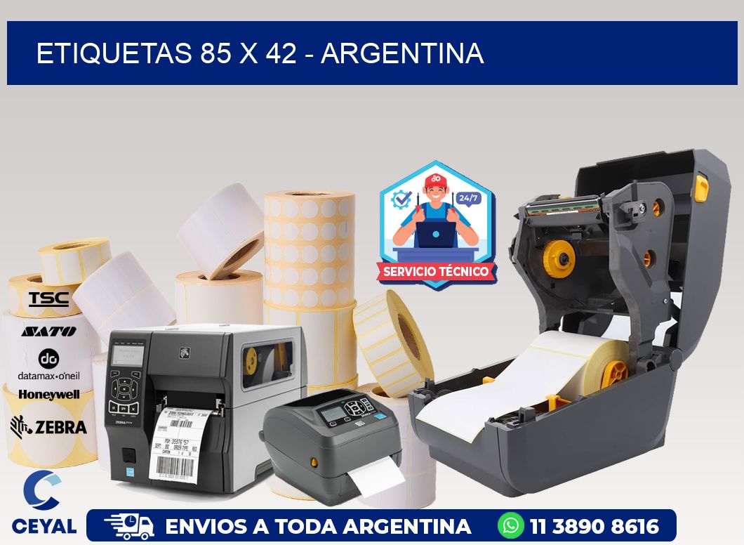 ETIQUETAS 85 x 42 - ARGENTINA