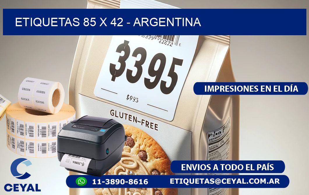 ETIQUETAS 85 x 42 - ARGENTINA