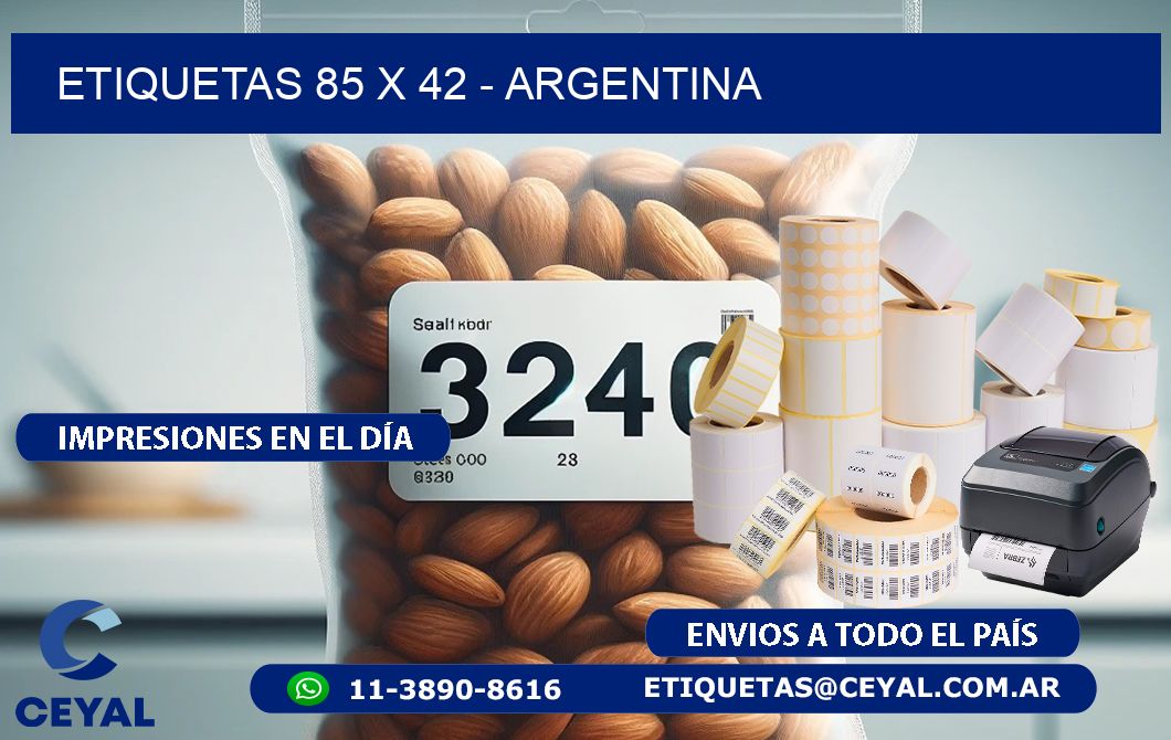 ETIQUETAS 85 x 42 - ARGENTINA