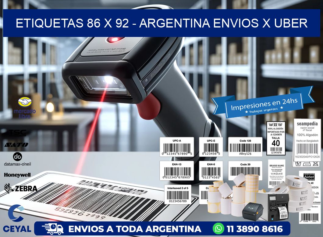 ETIQUETAS 86 x 92 – ARGENTINA ENVIOS X UBER