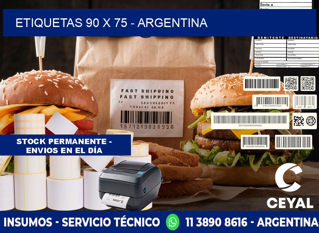 ETIQUETAS 90 x 75 - ARGENTINA