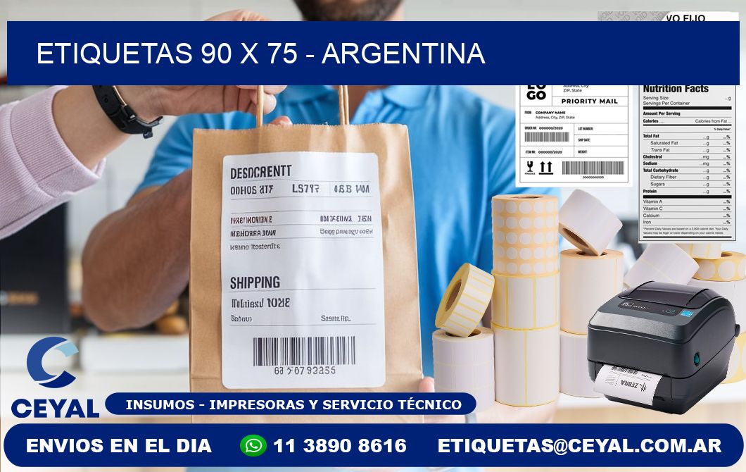 ETIQUETAS 90 x 75 - ARGENTINA