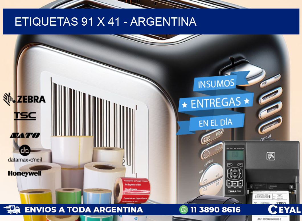 ETIQUETAS 91 x 41 - ARGENTINA