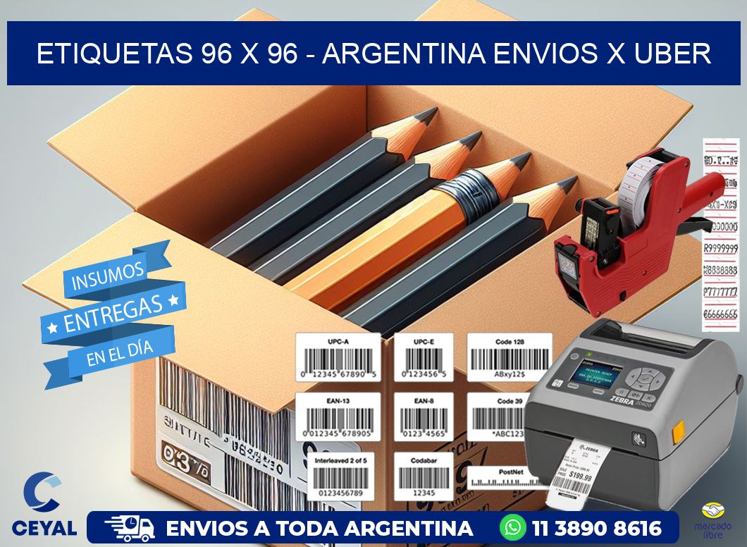 ETIQUETAS 96 x 96 - ARGENTINA ENVIOS X UBER